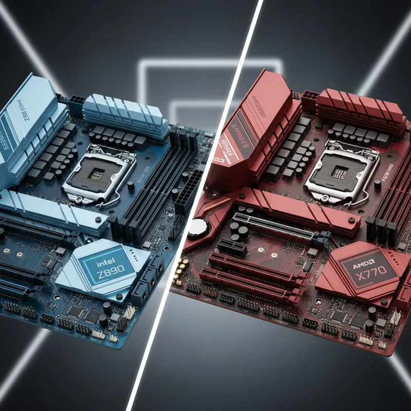 Comparatif Cartes Mères Intel Z890 vs AMD X770 2026 : Quelle - détail connectique