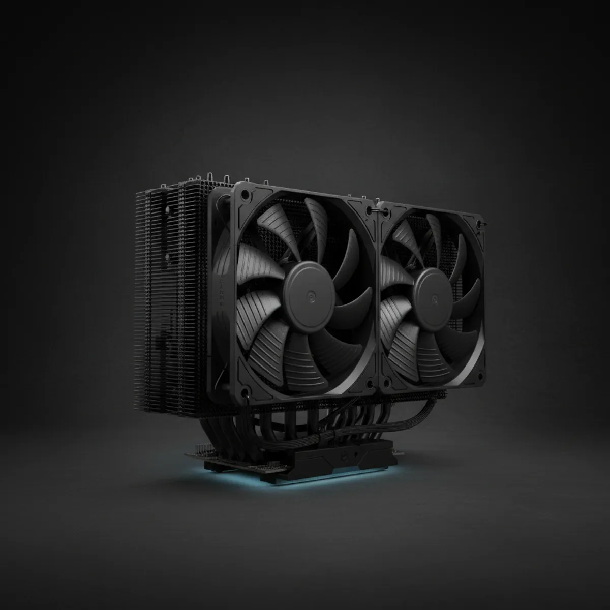 Ventirad be quiet Dark Rock Pro 5 noir double tour avec ventilateur Silent Wings 4 installé sur PC gaming